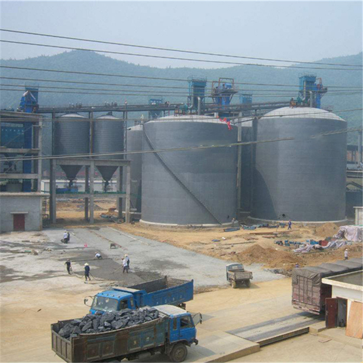 衢州水泥钢板仓2座3000吨青岛项目进入施工