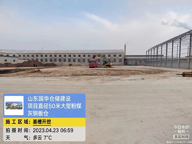 衢州大型粉煤灰钢板仓直径50米项目进场